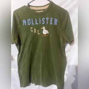 Hollister Olive Green Logo t shirt